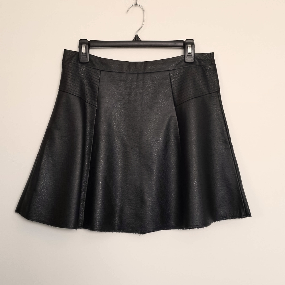 Jaye.e. Leather Skater Skirt